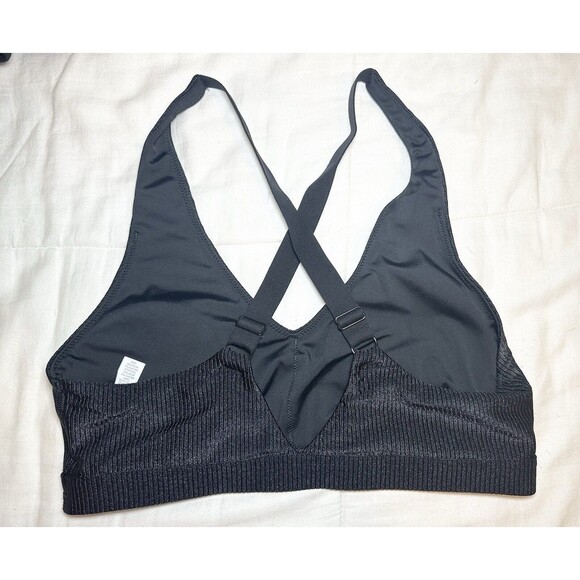 AERIE Offline Shiny Ribbed Stretch Medium Support Sports Bra SIZE MEDIUM‎ - Picture 2 of 7